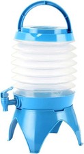 3.5L Collapsible Water Dispenser, Viceda Plastic Drink Dispenser with Tap （Blue）