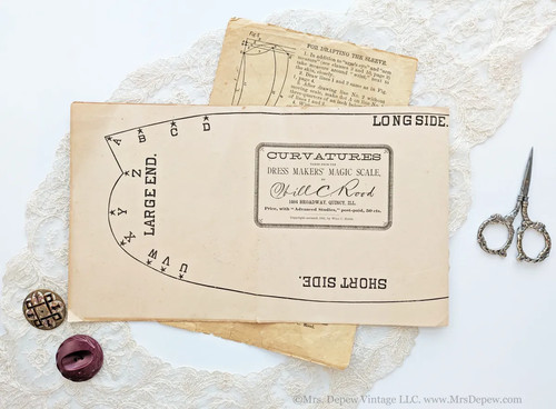 Rare Antique 1800s Rood Dress Makers' Scale Tailor System Pattern Drafting Tool - Picture 3 of 7