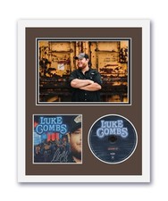 Luke Combs Autographed Signed 11x14 Custom Framed CD Photo Growin' Up ACOA