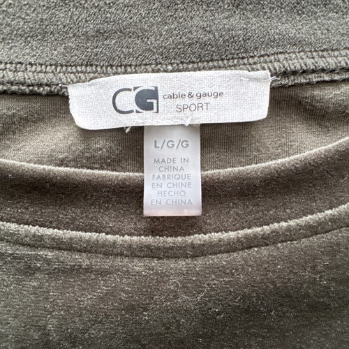 Juego de 2 trajes deportivos de terciopelo verde cazador con cable y calibre para mujer L - Imagen 6 de 12