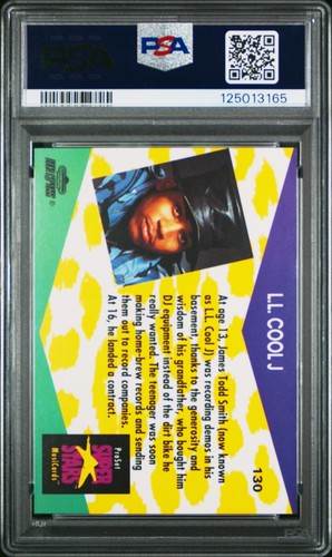 1991 PRO SET SUPERSTAR MUSICARDS LL COOL J #130 TRADING CARD PSA 6 EX-MT LOW POP - Bild 2 von 4