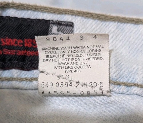 Jeans vintage anni 90 Levi's Silver Tab larghi larghi 31x30 lavaggio chiaro 1994 90 - Foto 7 di 12