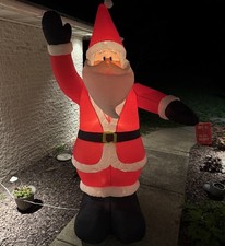 VINTAGE 2005 Gemmy Airblown Inflatable 8' Tall Santa Claus Lights Up w/ OG Box