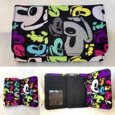Disney Parks Mickey Mouse Wallet Multicolor, Colorful Trifold Wallet - NWOT 4X6