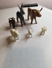 Vintage Playmobil Nativity Christmas 3367 Replacement Animals Donkey Bull Sheep