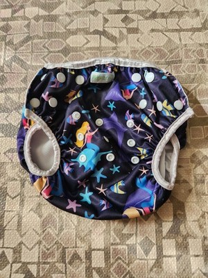 Baby & Toddler Snap One Size Adjustable Reusable Baby Swim Diaper (Mermaid)