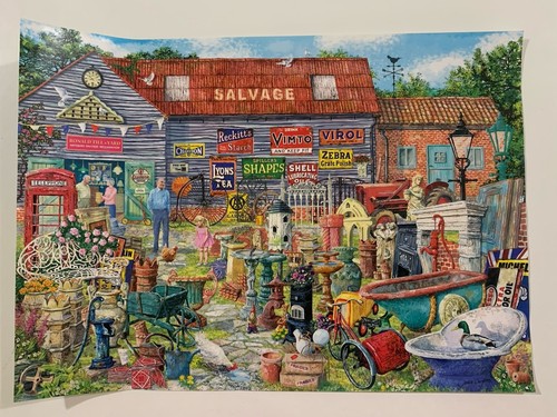 Gibsons Pots and Penny Farthings 1000pc Puzzle Complete Like New - Picture 4 of 11