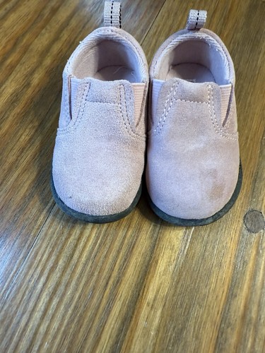 Vintage Mckids Baby Girl Suede Pink Shoes Clogs Size 3 Action Flex - Picture 2 of 8
