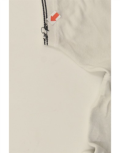 MARINA MILITARE Mens Graphic Rugby Polo Shirt 3XL White Striped Cotton PY22 - Picture 3 of 4