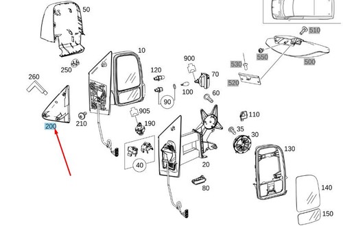 Mercedes Benz Sprinter W907 Spiegel Dreieck Abdeckung Original A91081103009051 - Bild 6 von 10
