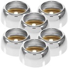 6 Pcs Closet Rod Holders Stainless Steel Shower Curtain Rod Brackets for Wall