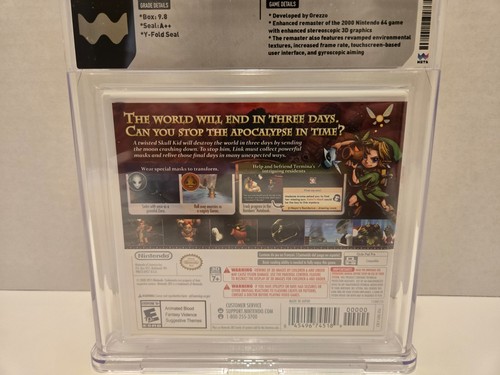 The Legend of Zelda: Majora’s Mask 3D (Nintendo 3DS, 2015) – WATA 9.8 A++ - Picture 4 of 4