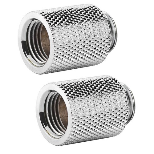 Neu 20mm 2pcs Wasserkühlung G1/4 Männlich Zu Weiblich Extender Fitting Adapter