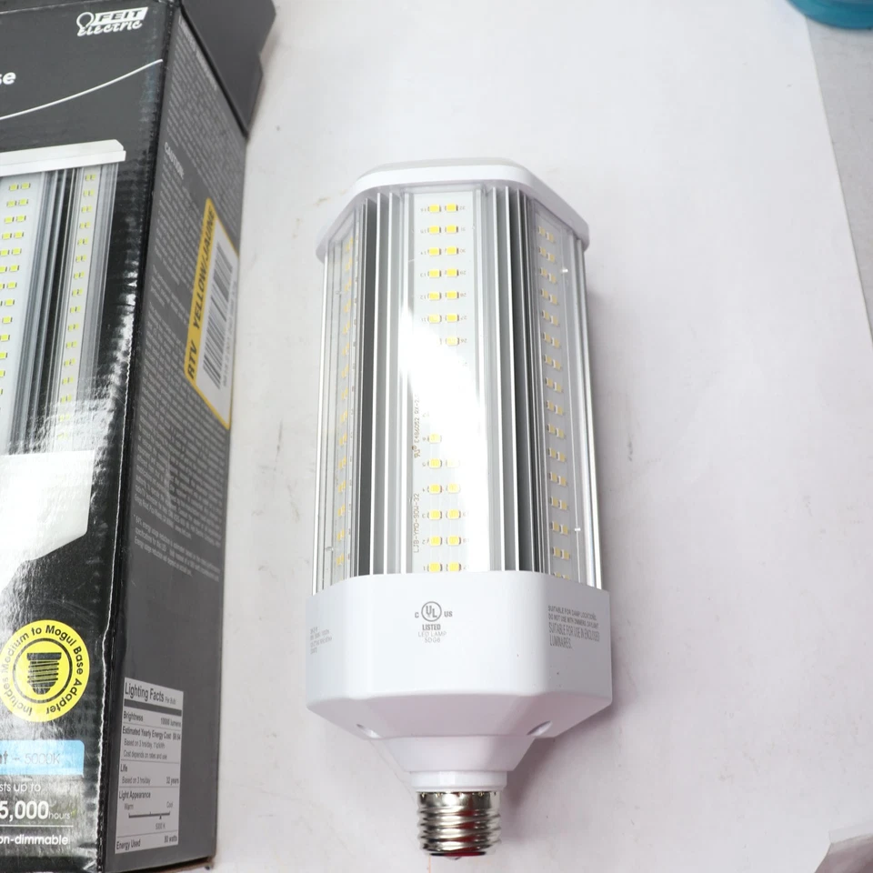 Feit Electric Corn Cob HID Utility LED Light Bulb Daylight E26 500W - Image 2 of 4