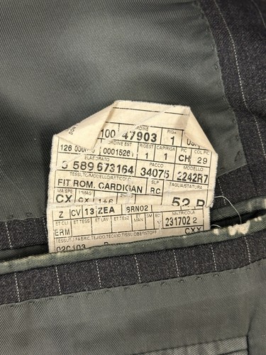 Ermenegildo ZEGNA Switzerland Men's Dark Gray Striped Wool Blazer 42R $3,395 - Picture 10 of 12