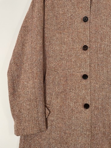 DOUGLAS HAYWARD X HARRIS TWEED Raglan Overcoat | Burnt Orange | 40 | RRP £1600 - Picture 3 of 24