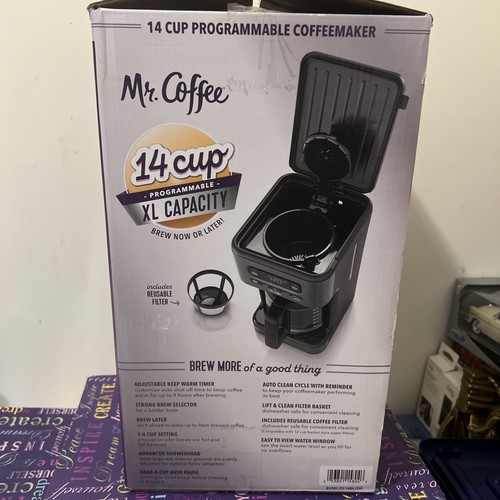 Mr. Coffee 14 Cup XL Capacity Programmable Coffee Maker Stainless Steel New In B - Picture 2 of 5