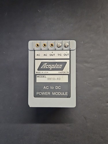 Acopian DB10-40 AC to DC Power Module USED Electrical Replacement Part USA Guc - Bild 1 von 10