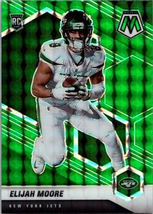 2021 Panini Mosaic #316 Elijah Moore Prizm Green