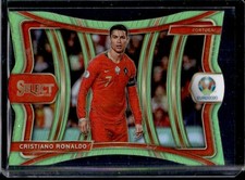 2020 Select UEFA Euro Cristiano Ronaldo Neon Green Die Cut Prizm Mezzanine #/149