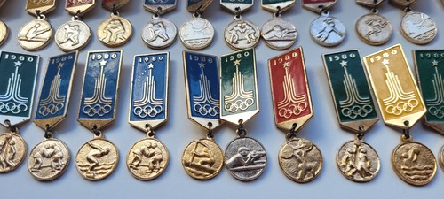 Sport Olympics 80 Moscow Set of 27 USSR Soviet russian badges pins - Picture 6 of 13