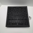 Signature Hardware Oversized Wicker Cast Iron Wall Register - 10" x 10"