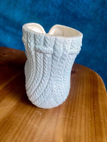 Vintage Boy Blue Baby Bootie Planter Nursery Decor Baby Shower - Picture 6 of 8