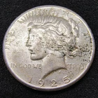 1925-S Silver Peace Dollar - San Francisco - 90% Silver- VF-XF Details - Residue