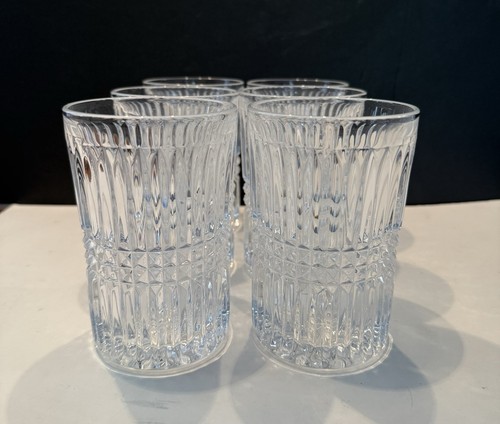 Juego de 6 vasos Highball Fostoria Monarch vasos pesados vajilla de bar de colección - Imagen 3 de 5