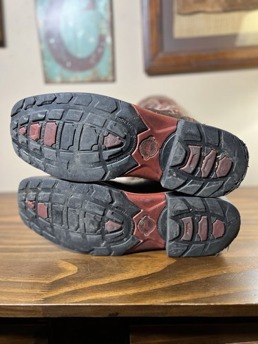 Justin Stiefel Herren Größe 11D Derrickman 12" wasserdicht Arbeitsstiefel braun/rot - Bild 7 von 11