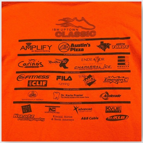 VTG Uptown Classic Shirt Mens Large 2006 Austin Texas IBM Running 00s Tee Y2K - Picture 5 of 10