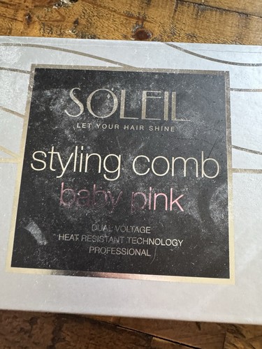 SOLEIL Styling Comb Dual Voltage BABY PINK L40HBS-B46 $500 Retail Tested Works! - Picture 9 of 14