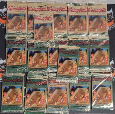 #ad 1995 Campbell’s Soup Trading Cards Lot 17 Factory Sealed Packs $15.95