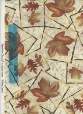 OOP Falling Leaves Oakhurst Textiles Cotton Fabric 1 Yard plus
