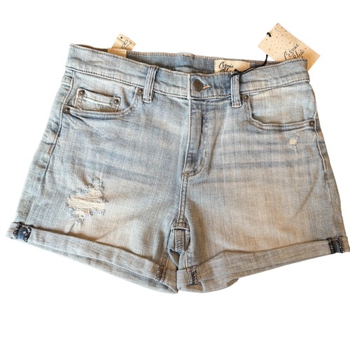 Cosmic Blue Love Shorts Damen 28 Distressed Denim Bündchen Freizeit Sommer leichte Wa - Bild 1 von 5