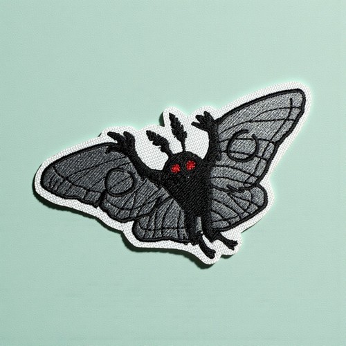 Mothman Embroidery Patch 3.56" X 3.79" - Picture 8 of 8