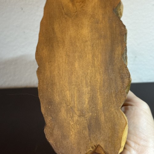 Vintage German Shepherd Dog Figurine Carved Wood 6.5” x 7.25" Sitting Signed - Picture 10 of 11