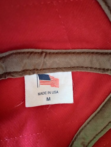Vintage Carhartt Duck Canvas Cap Hat Mens Medium Tan Ear Flap Thermal WIP USA - Picture 12 of 12