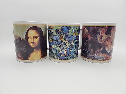 3 tazas de café Café Arts: tazas de café Leonardo da Vinci, Renoir y Vincent - 3 pinturas - Imagen 9 de 19