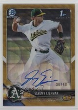2018 Bowman Draft Chrome Pick Gold Wave Refractor 36/50 Jeremy Eierman Auto tx9