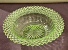 Vintage Anchor Hocking Miss America Uranium Green Depression Glass Berry Bowl