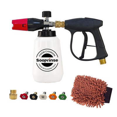 #ad Foam Cannon Kit with Pressure Washer Short Gun 1 L Snow Foam Lance with 1 4 ... $46.01