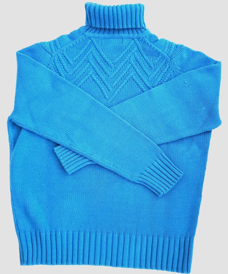 Suéter de cuello alto tejido con cable azul verdoso Nine & Co/Nine West para mujer - XL Foto 3 de 4