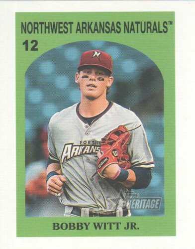 2021 Topps Heritage Minors '72 Topps Venezuelan Stamp #72TVS-12 Bobby Witt Jr.