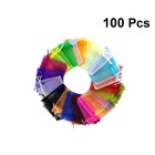 100 Pcs Mesh Candy Bags Mitgebsel Tüten Schmucktasche Organzabeutel