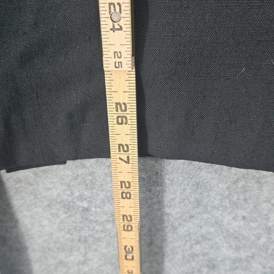 Falda Vintage Mujer Talla 16 Negra Línea A Algodón Mezcla Lino Forrada Cremallera Lateral Foto 4 de 4