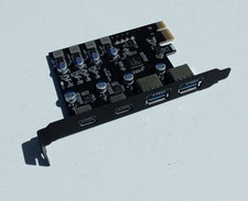 USB 3.0 PCI-E Card 2 USB-A 2 USB-C PCI Express Extension Card USB 3.2 GEN1 5Gbps