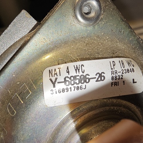 Oven Range Gas Valve Regulator Y-68506-26 RR-23848 316091706J - Picture 5 of 5