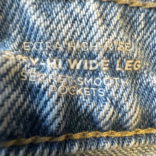Old Navy Extra High Rise Sky Hi Wide Leg Jeans Cargo 90's Y2K Look Women’s Sz 10 - Picture 7 of 8