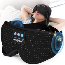 MUSICOZY White Noise Sleep Mask Headphones with 16 Soothing Sounds, Bluetooth Sl